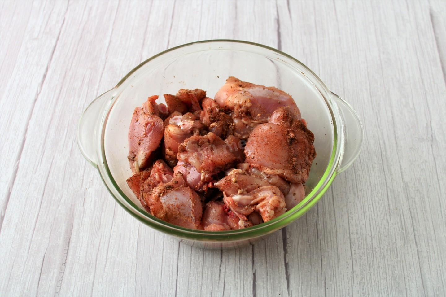 Шаг 5 приготовления Курица чили
