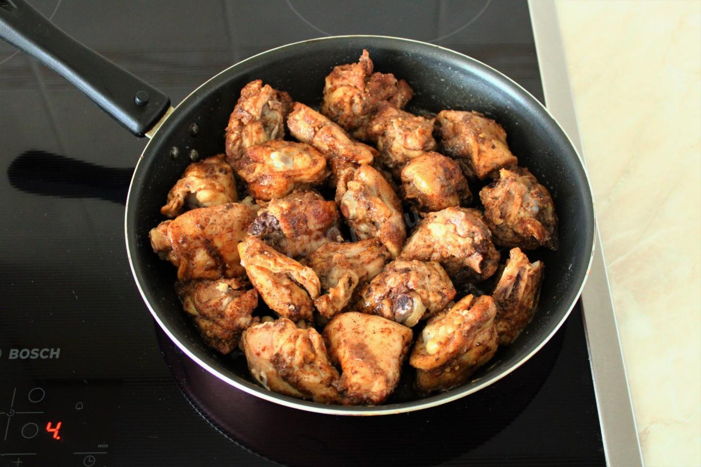 Шаг 6 приготовления Курица чили