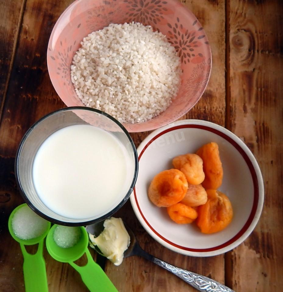 Шаг 1 приготовления Рисовая каша с курагой