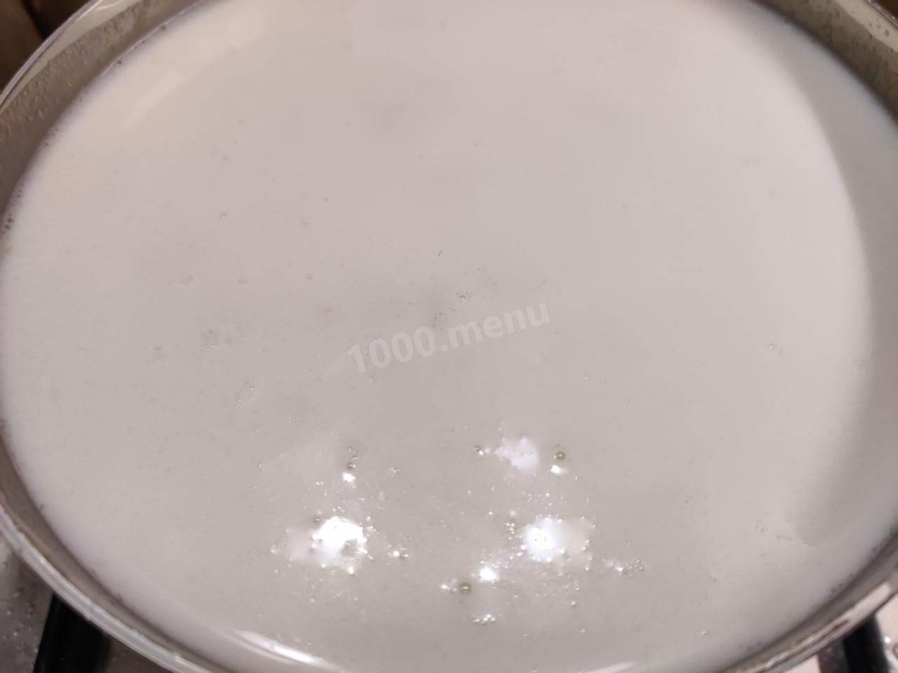 Шаг 4 приготовления Рисово пшенная каша на молоке