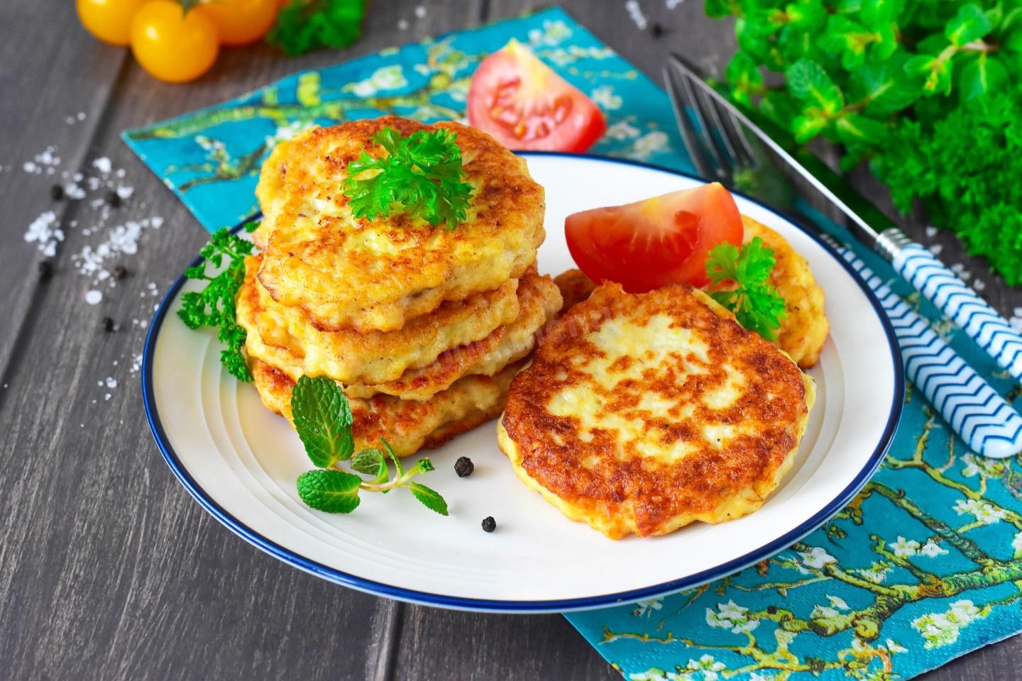 Обложка рецепта Оладьи из куриного фарша