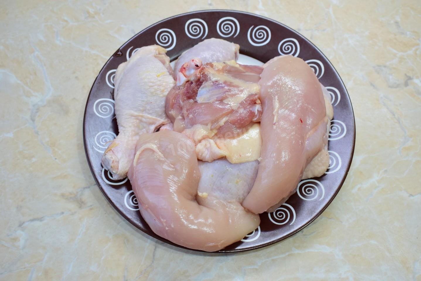 Шаг 2 приготовления Курица в сливочном соусе в мультиварке