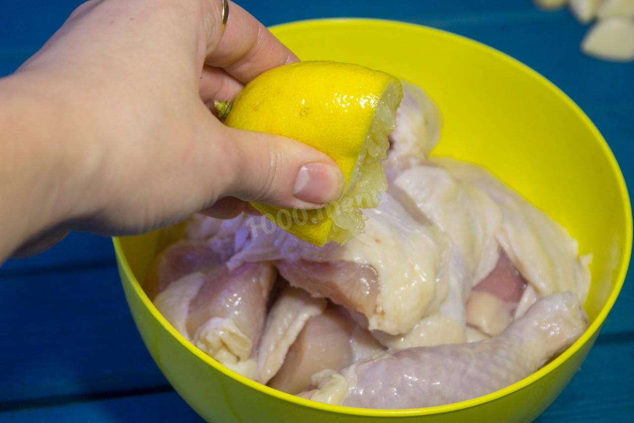 Шаг 3 приготовления Курица тушеная в духовке