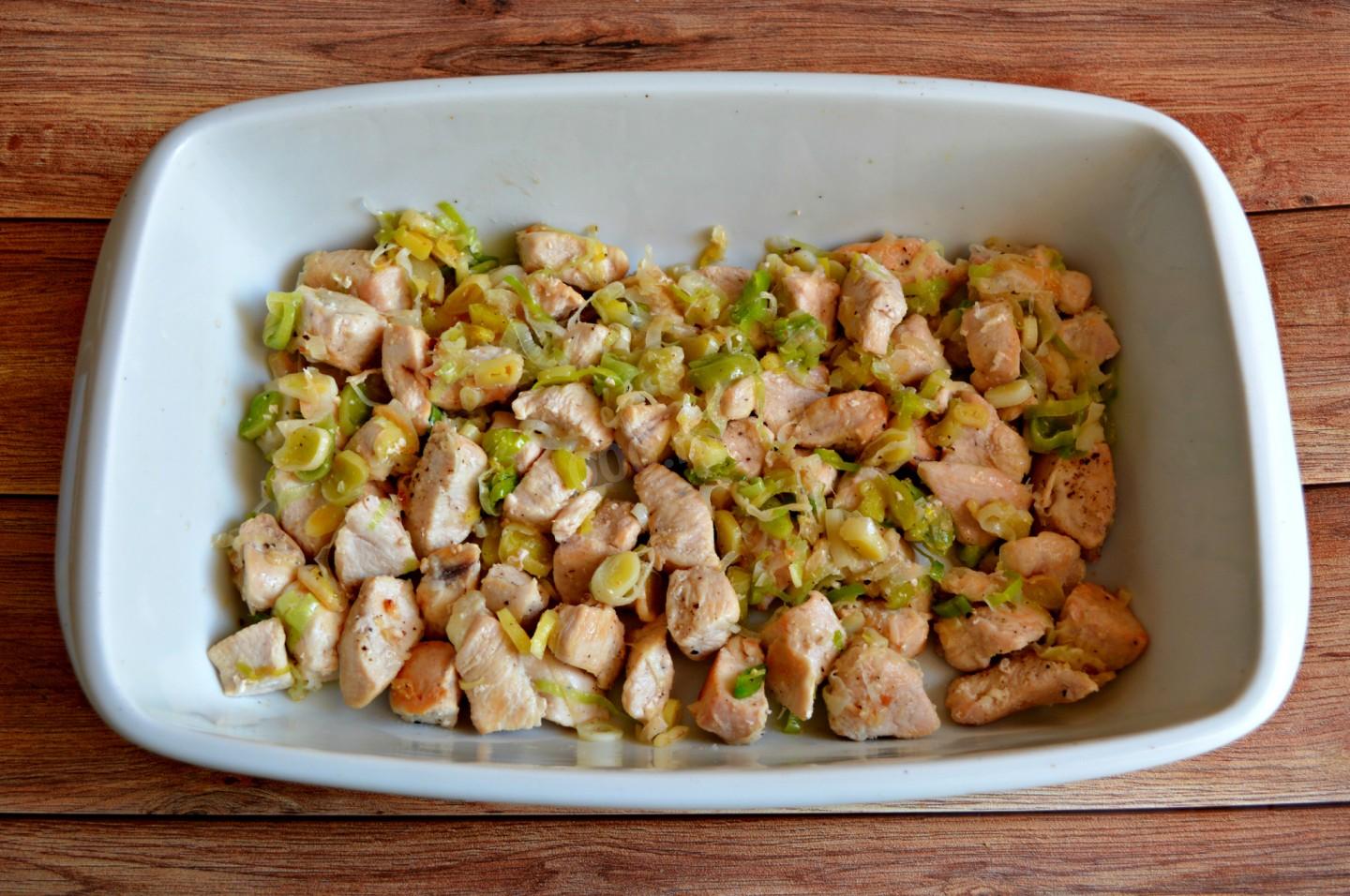 Шаг 8 приготовления Запеканка с брокколи и курицей