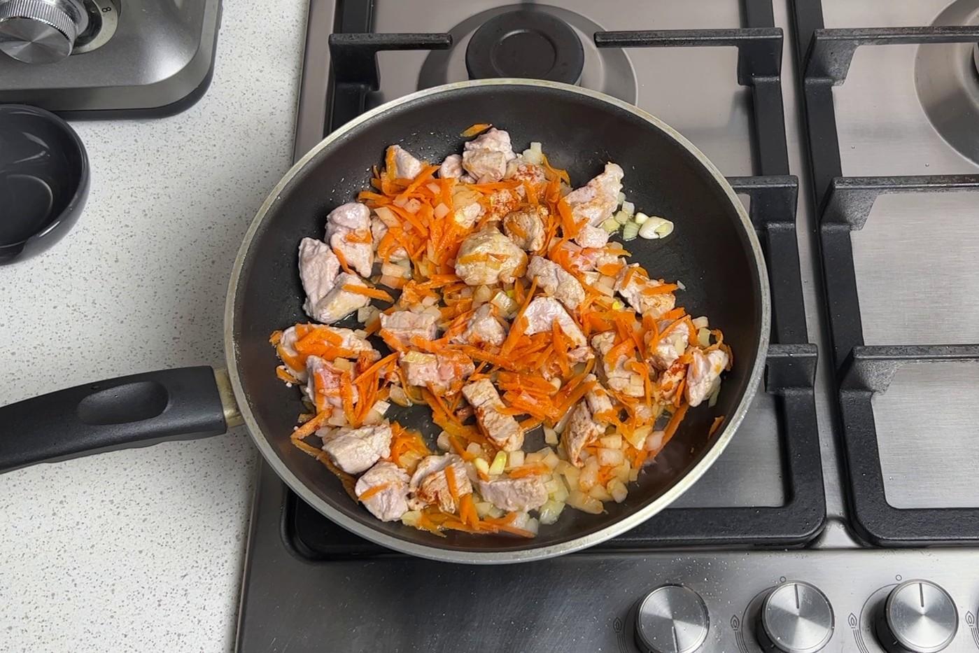 Шаг 5 приготовления Гороховая каша с мясом