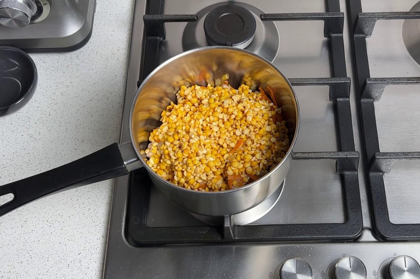 Шаг 6 приготовления Гороховая каша с мясом