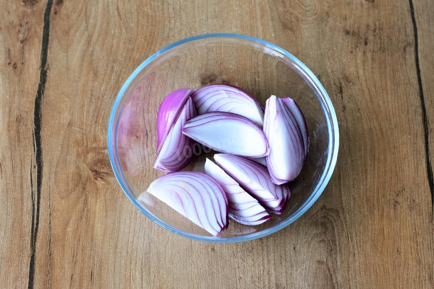 Шаг 4 приготовления Тыква запеченная с мясом в духовке