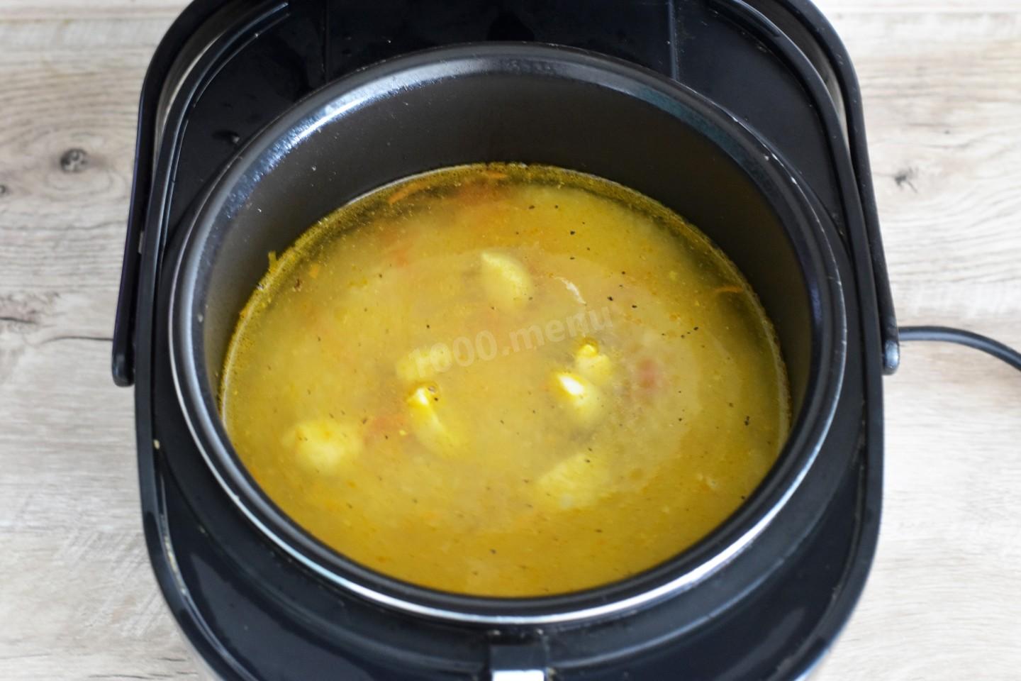 Шаг 11 приготовления Рис с мясом в мультиварке