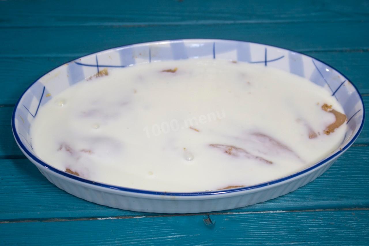 Шаг 8 приготовления Куриная грудка в кефире в духовке
