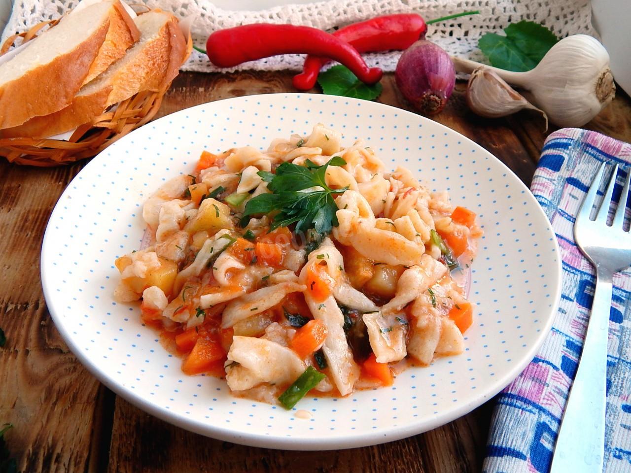 Шаг 17 приготовления Домашняя лапша с курицей и овощами