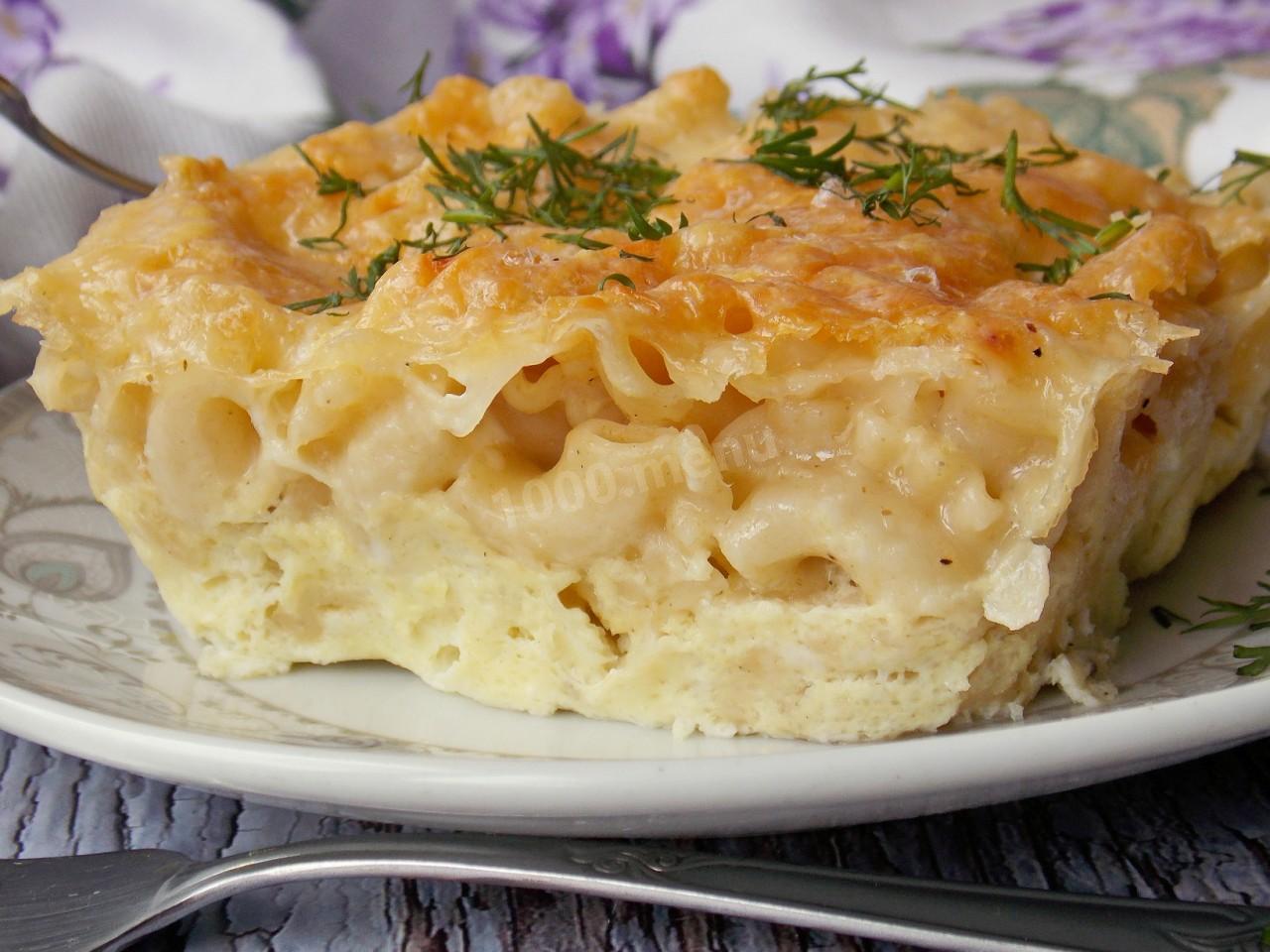 Шаг 9 приготовления Макароны в духовке с сыром и яйцом