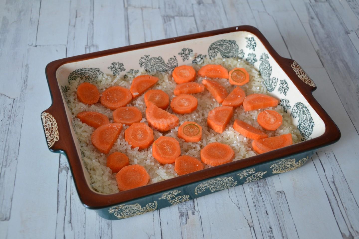 Шаг 5 приготовления Ленивая курица в духовке