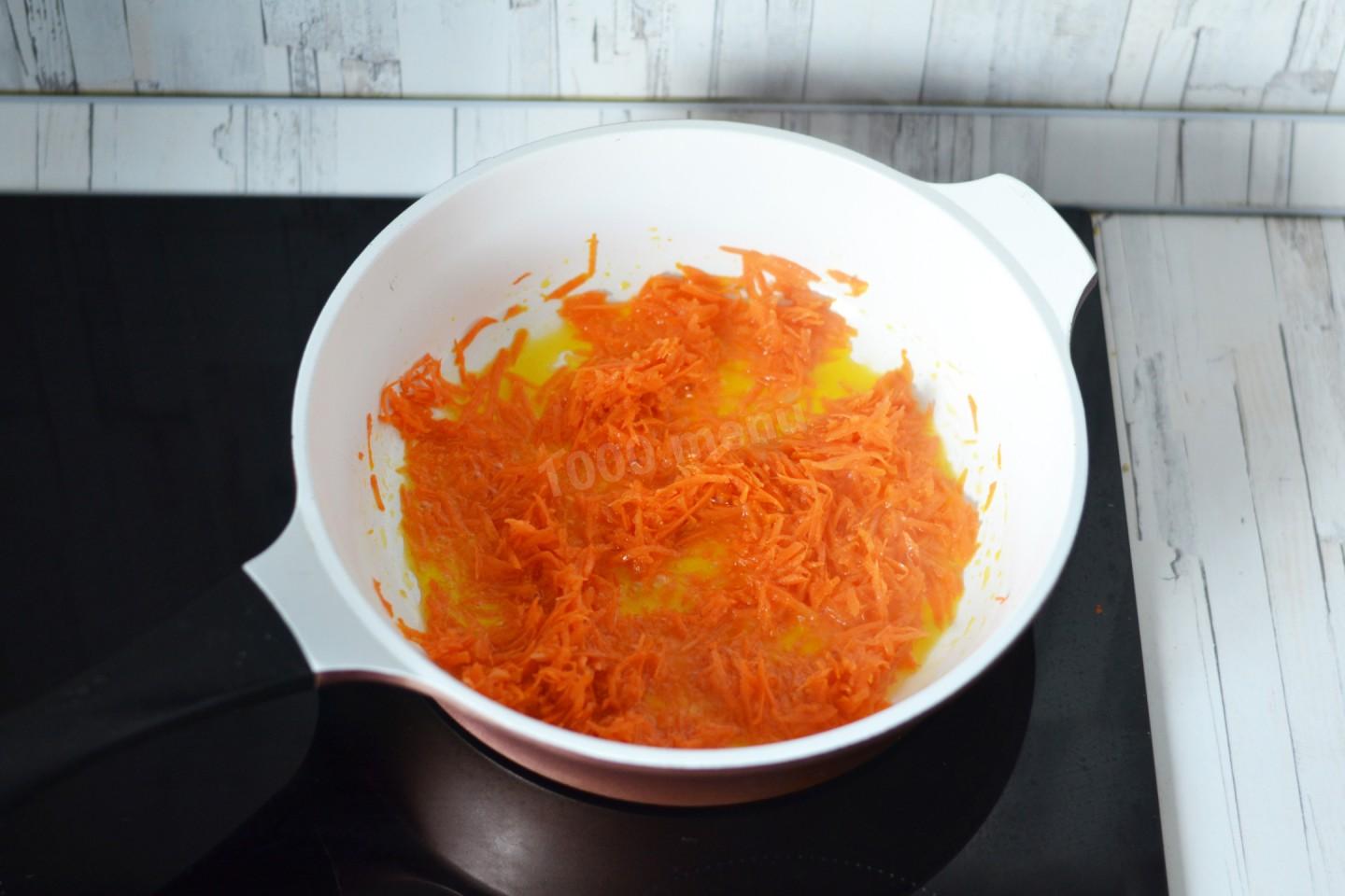 Шаг 7 приготовления Плов постный с овощами и морковью