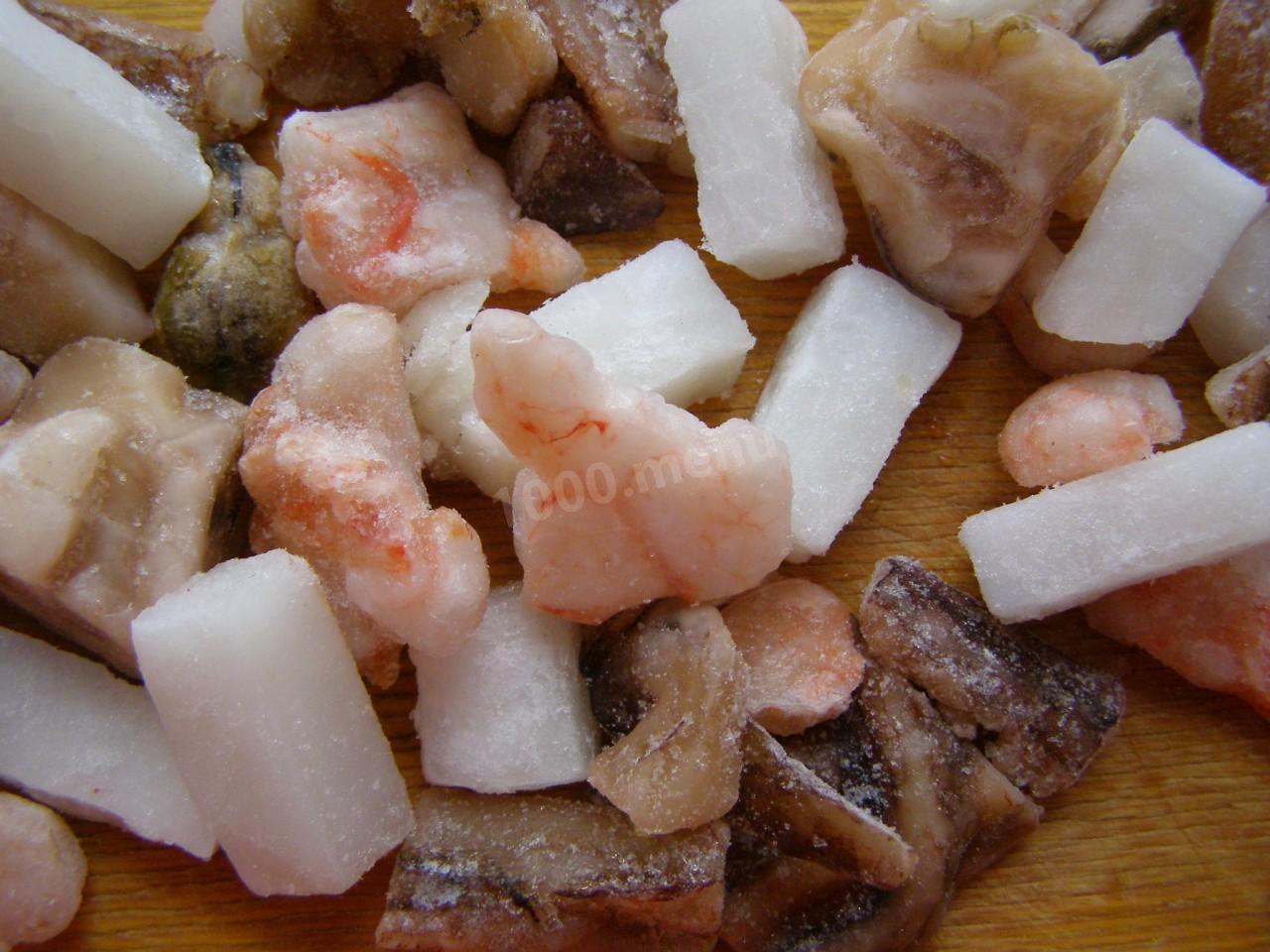 Шаг 2 приготовления Макароны с морепродуктами