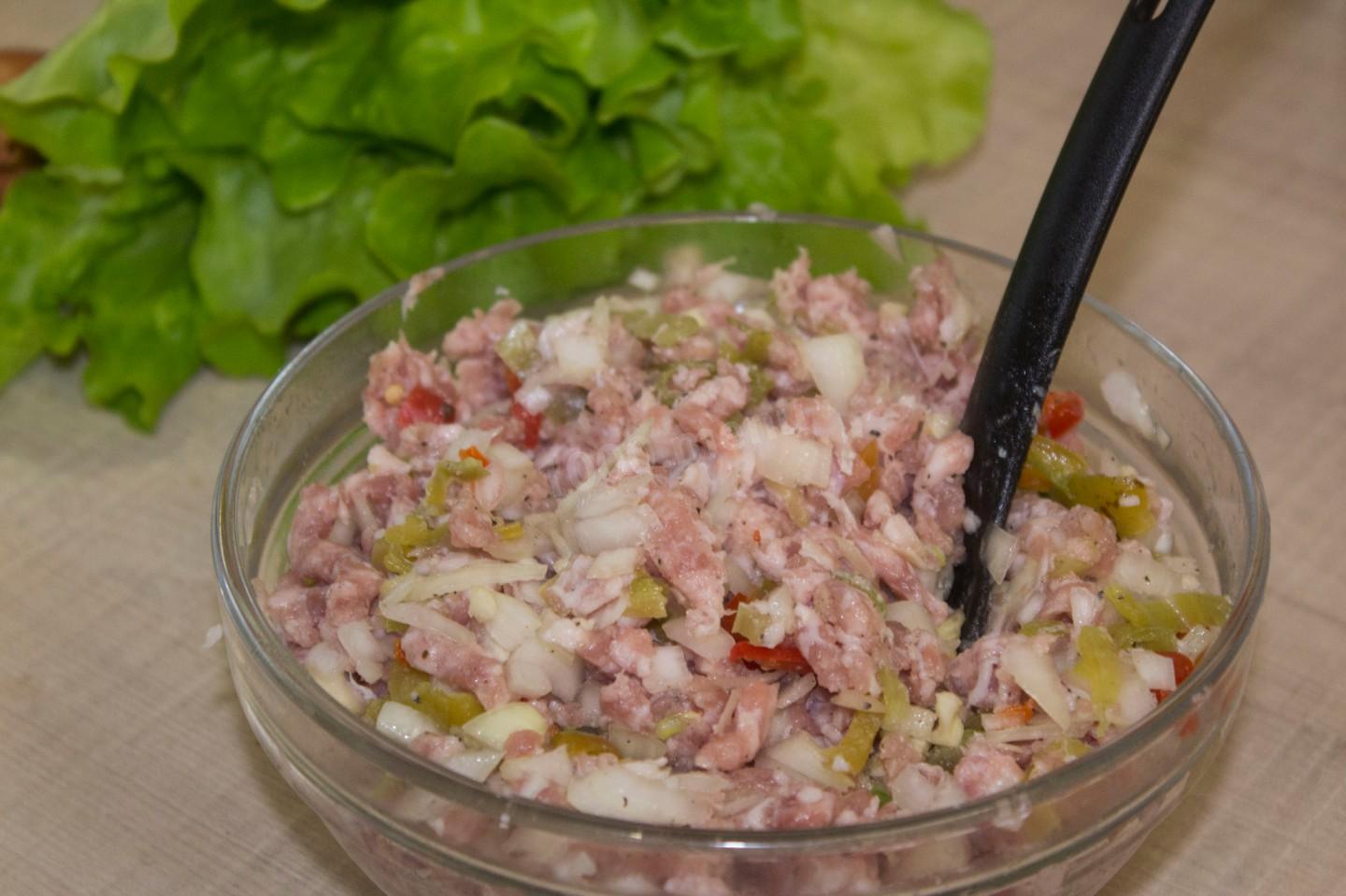 Шаг 8 приготовления Картофельные лодочки в духовке с начинкой фаршем