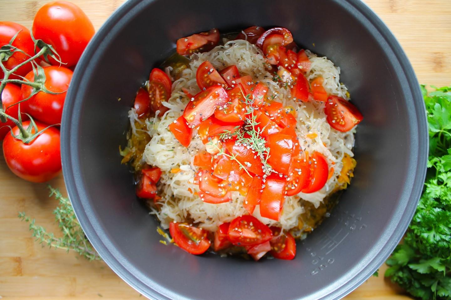 Шаг 8 приготовления Квашеная капуста с мясом тушеная в мультиварке