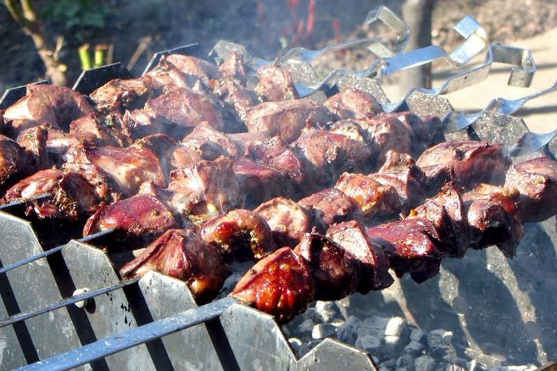 Шаг 12 приготовления Шашлык из свиного сердца