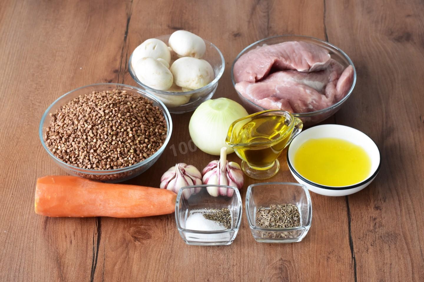 Шаг 1 приготовления Плов из гречки
