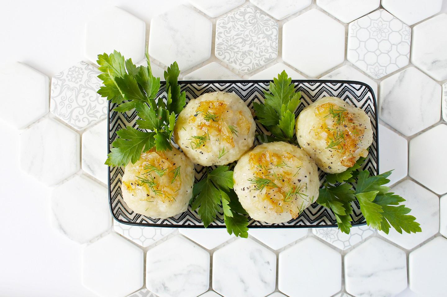 Шаг 18 приготовления Клецки картофельные с мясом