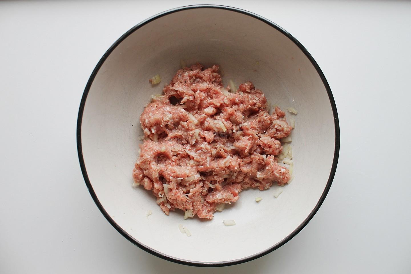Шаг 9 приготовления Клецки картофельные с мясом