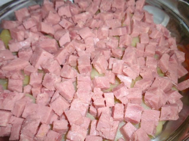 Шаг 6 приготовления Запеченный картофель с ветчиной и сыром