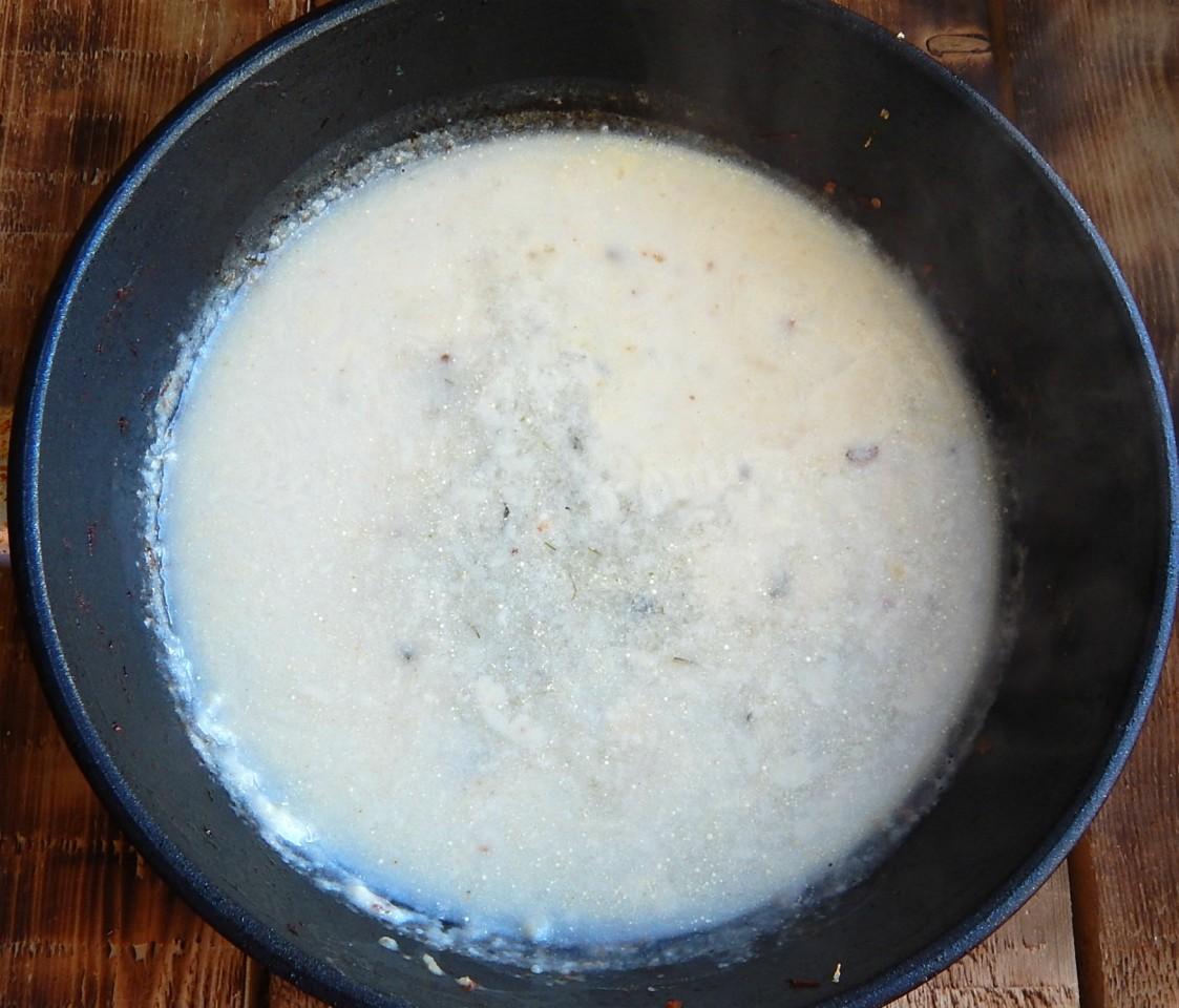 Шаг 6 приготовления Курица в соусе бешамель