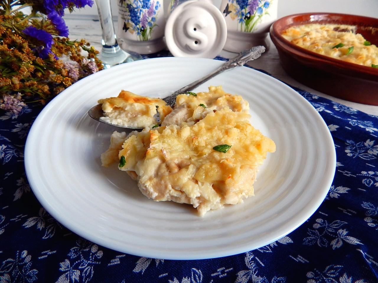 Шаг 9 приготовления Курица в соусе бешамель