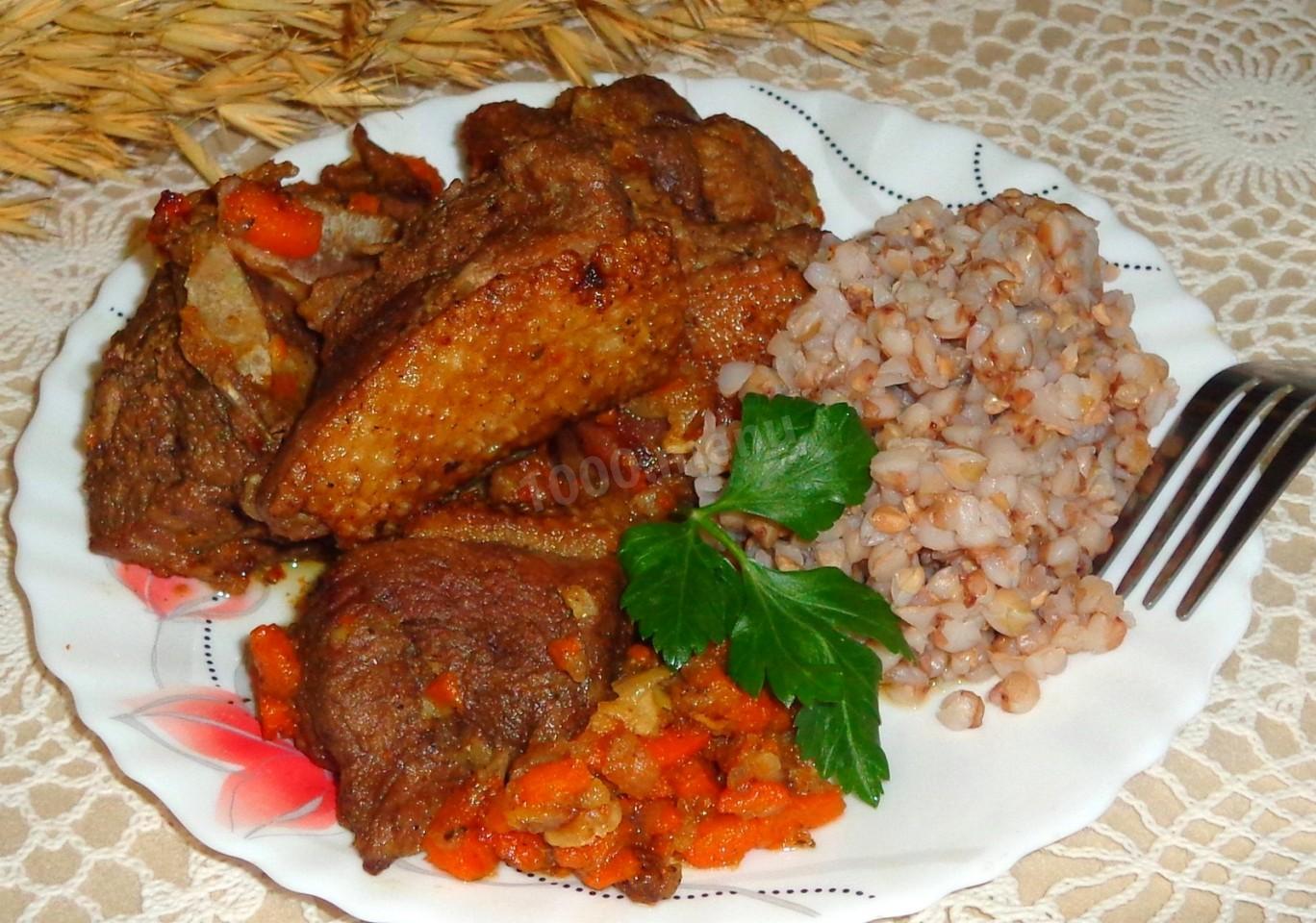 Обложка рецепта Тушеная утка кусочками