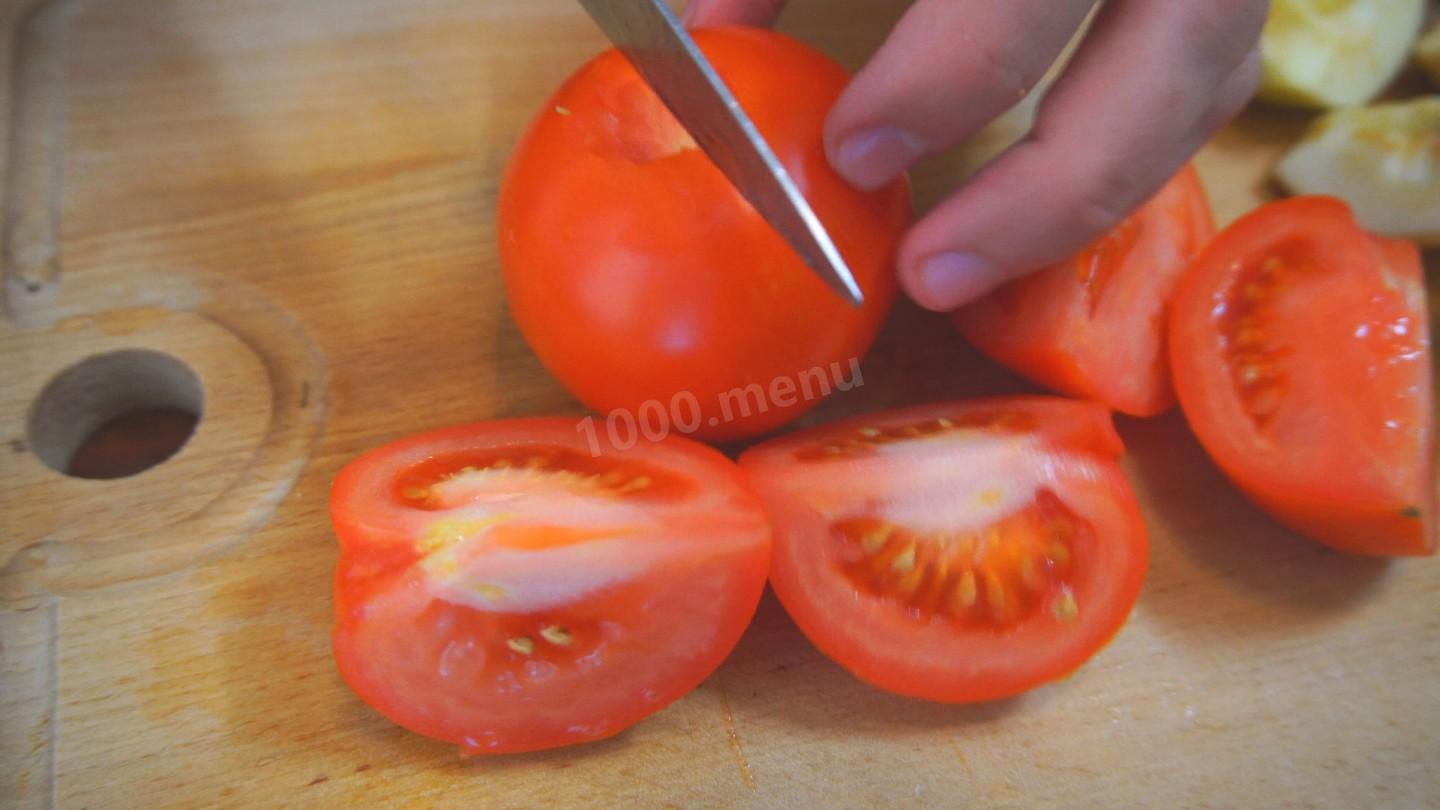 Шаг 5 приготовления Курица с фруктами и овощами запечённая