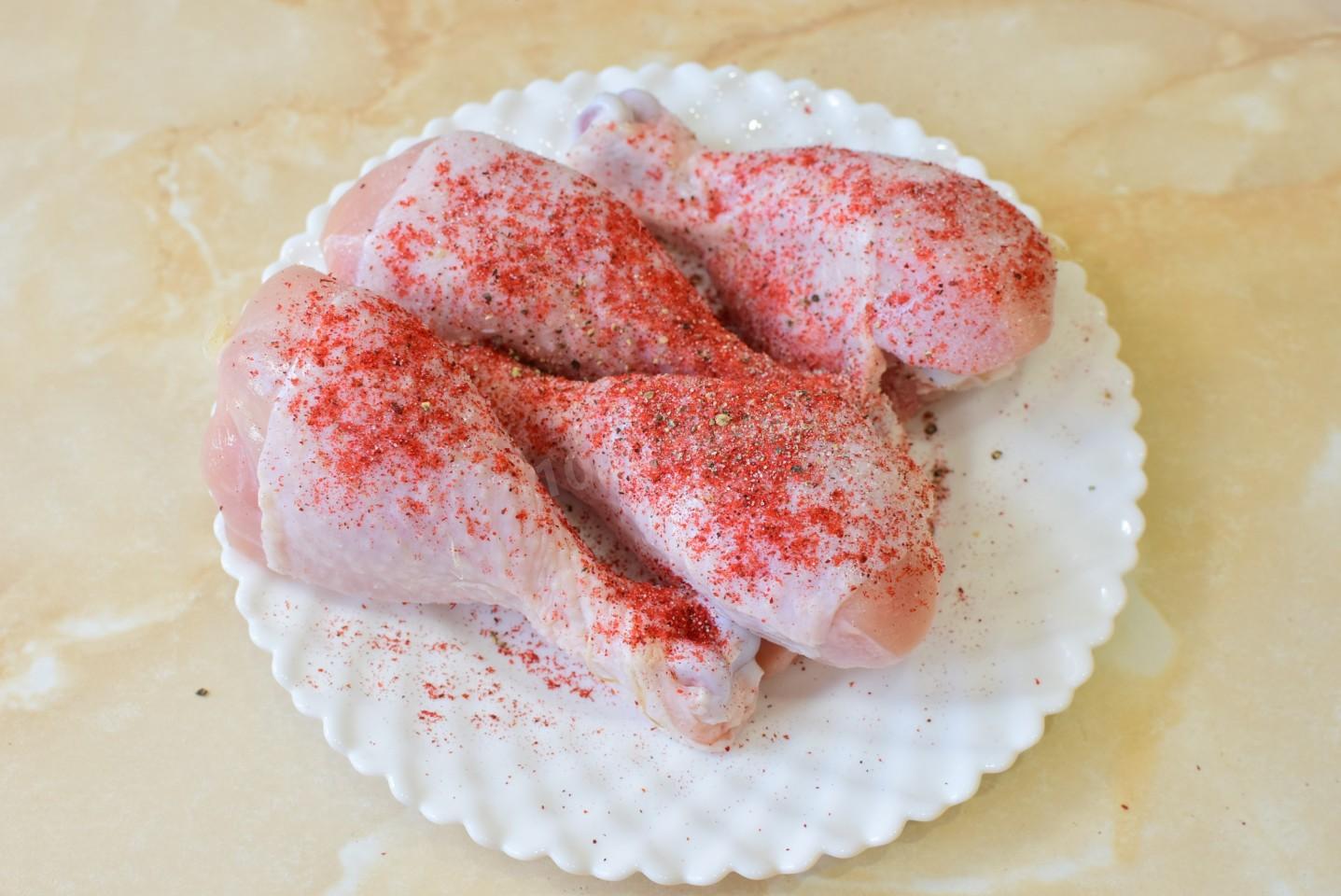 Шаг 2 приготовления Куриные ножки в рукаве с картошкой