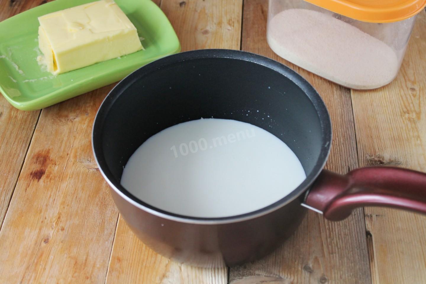 Шаг 2 приготовления Вкусная манная каша на молоке