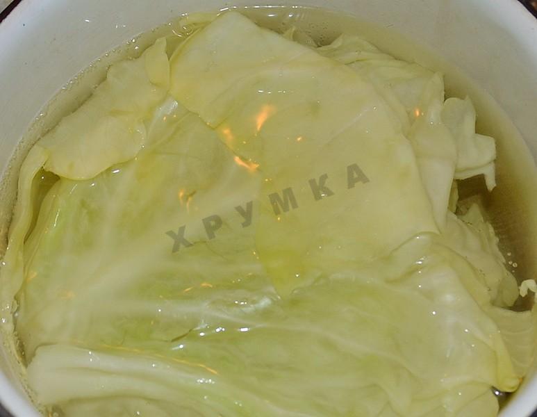Шаг 3 приготовления Голубцы с грибами и рисом