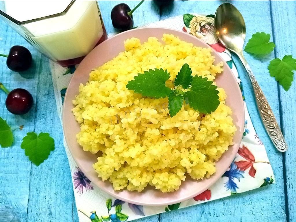 Шаг 4 приготовления Рассыпчатая каша в мультиварке пшенная