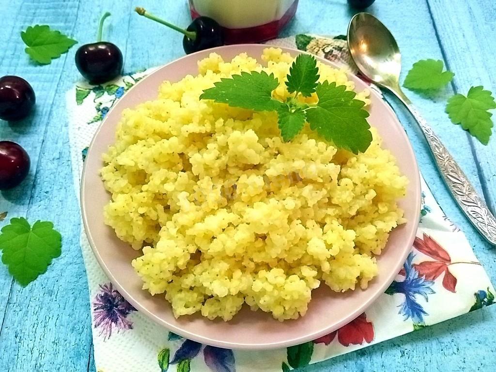 Обложка рецепта Рассыпчатая каша в мультиварке пшенная