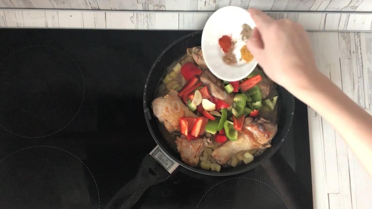 Шаг 9 приготовления Дапанджи из курицы
