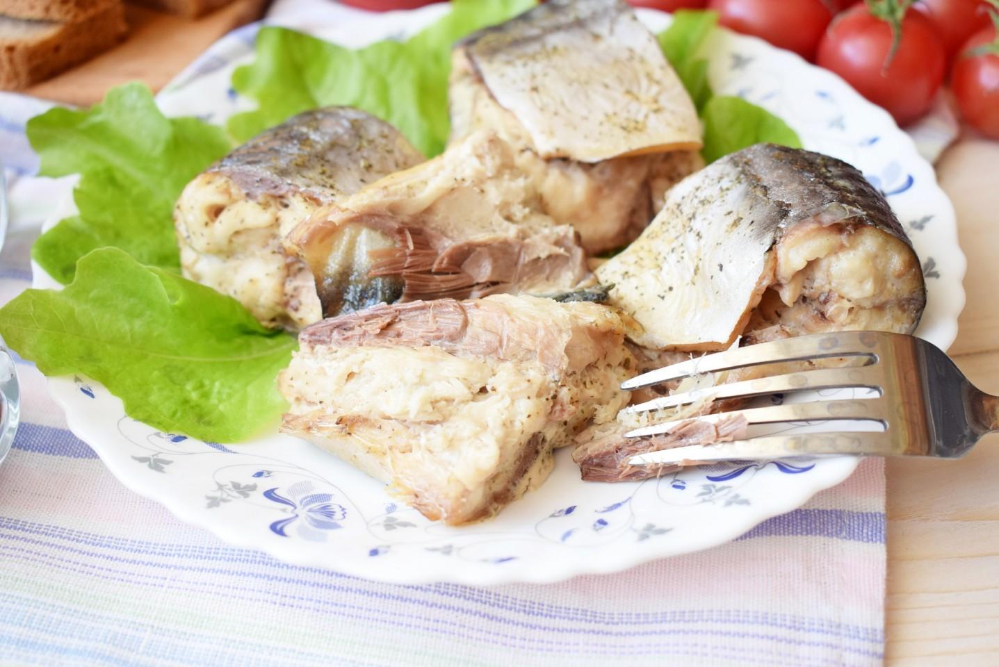 Шаг 8 приготовления Скумбрия на пару в мультиварке