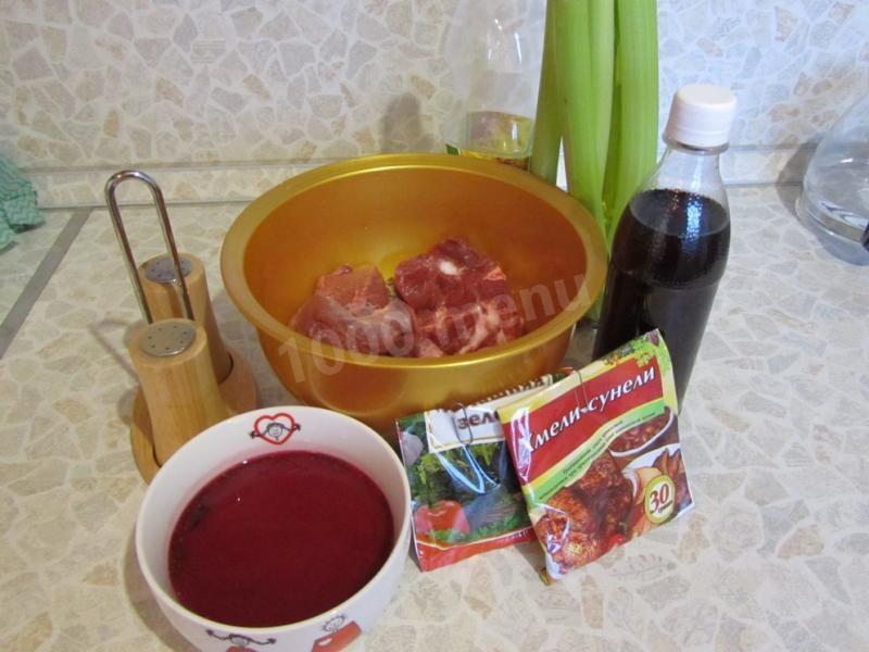 Шаг 1 приготовления Мясо в гранатовом соусе