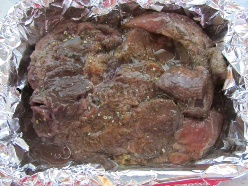 Шаг 8 приготовления Мясо в гранатовом соусе
