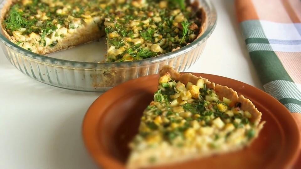 Шаг 12 приготовления Яичный пирог с яичной заливкой