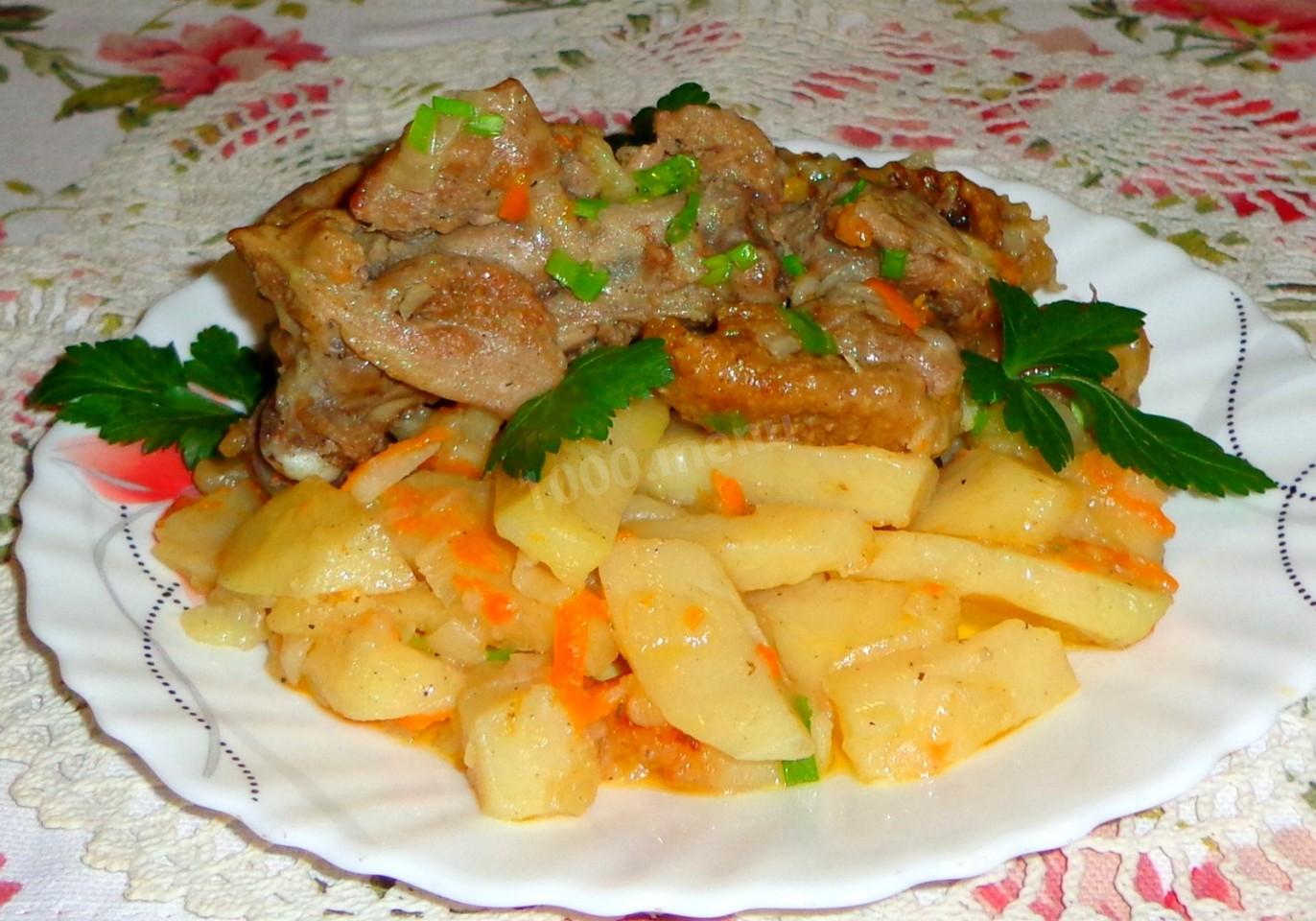 Обложка рецепта Утка тушеная с картошкой