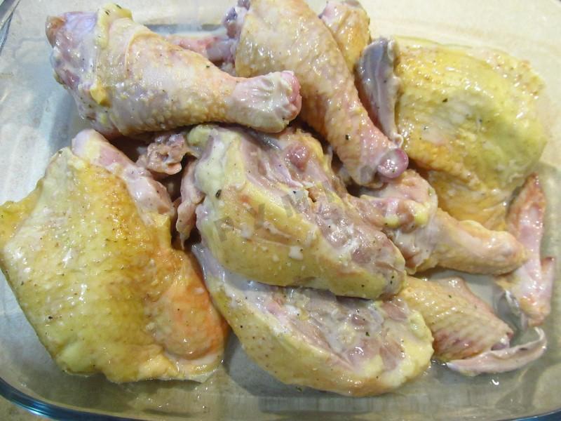 Шаг 8 приготовления Маринованная курица в кефире в духовке