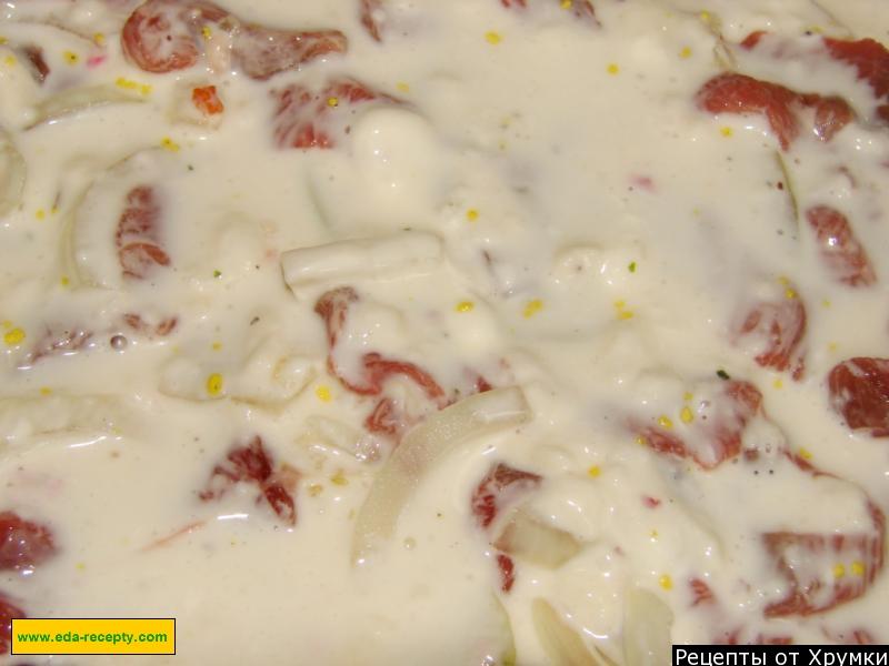 Шаг 8 приготовления Мясо в ассорти с луком