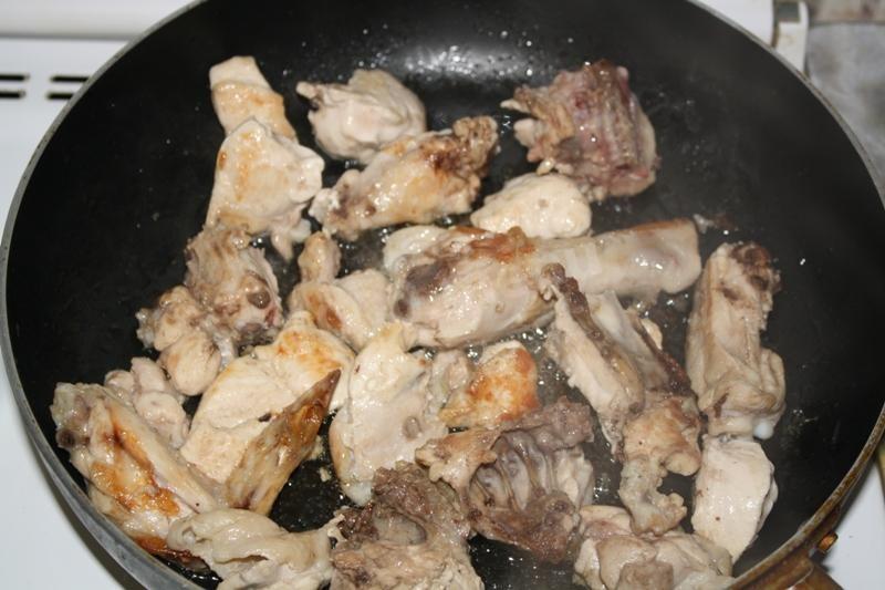 Шаг 2 приготовления Курица с болгарским перцем