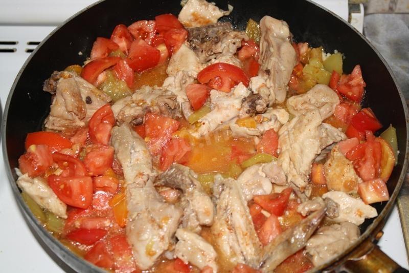 Шаг 7 приготовления Курица с болгарским перцем