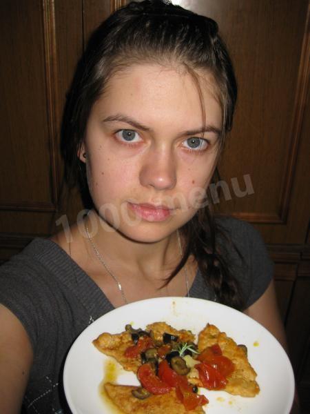 Шаг 13 приготовления Курица с помидорами и маслинами тушеная в белом вине