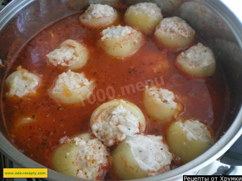 Шаг 10 приготовления Перец фаршированный рисом и курицей