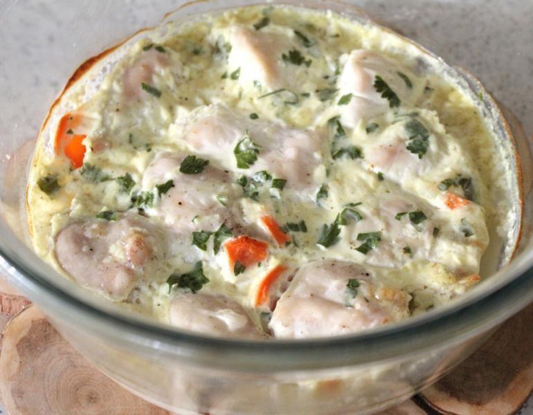 Обложка рецепта Курица в сливочном соусе с карри
