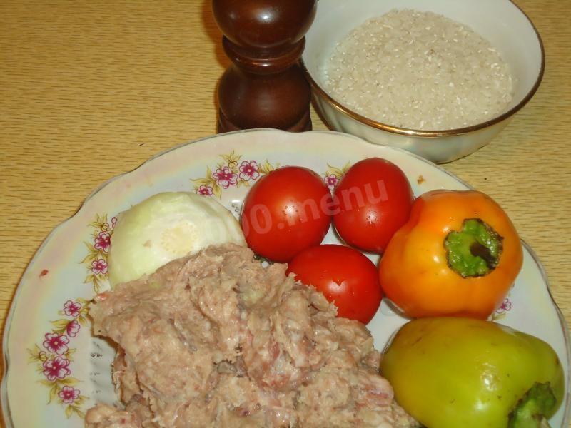 Шаг 1 приготовления Свиные ежики в овощной подливе