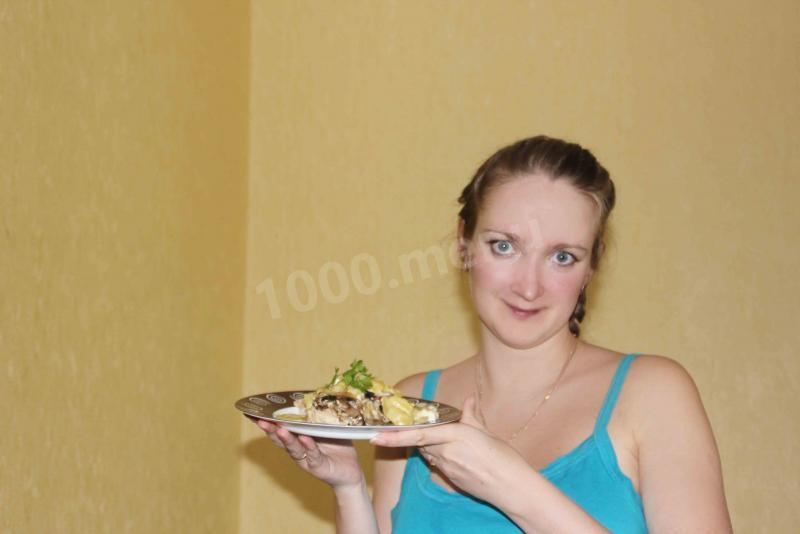Шаг 19 приготовления Мясо по-французски с ананасами и картошкой в духовке