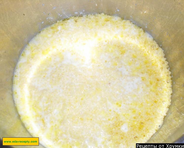 Шаг 4 приготовления Пшенка на молоке с маслом